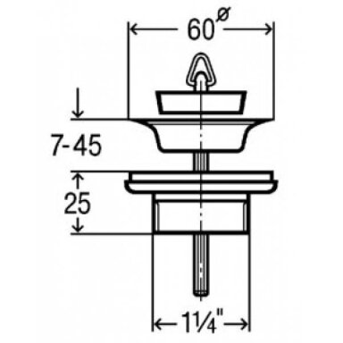 Išleidimo ventilis VIEGA 1.1/4” x 55, nerūdijančio plieno universalus Išleidimo ventilis VIEGA 1.1/4” x 55, nerūdijančio plieno universalus