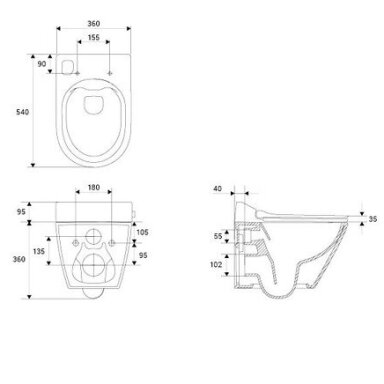 Išmanusis pakabinamas unitazas Meissen Genera Comfort su išmania sėdyne Oval Išmanusis pakabinamas unitazas Meissen Genera Comfort su išmania sėdyne Oval