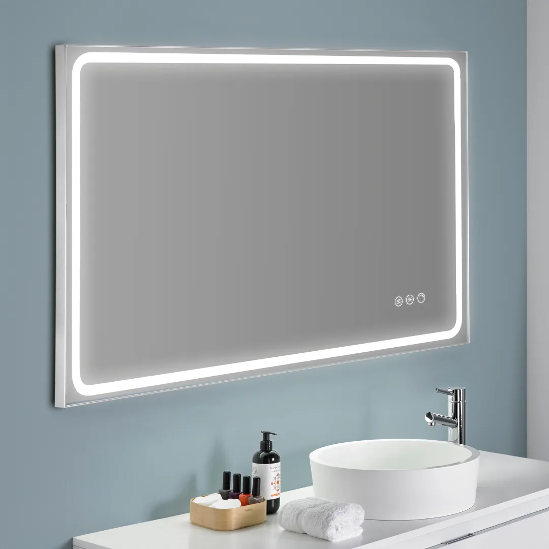 Veidrodis su LED apšvietimu MIA, 3000-6000K, su dimeriavimo, antirasojimo funkcija, pasirenkamas dydis 6 Veidrodis su LED apšvietimu MIA, 3000-6000K, su dimeriavimo, antirasojimo funkcija, pasirenkamas dydis 6