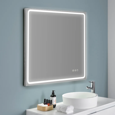 Veidrodis su LED apšvietimu MIA, 3000-6000K, su dimeriavimo, antirasojimo funkcija, pasirenkamas dydis 8 Veidrodis su LED apšvietimu MIA, 3000-6000K, su dimeriavimo, antirasojimo funkcija, pasirenkamas dydis 8