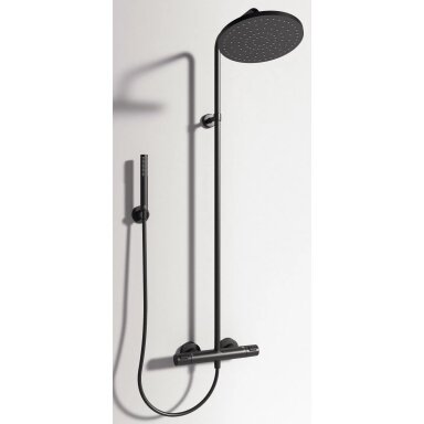 Juoda matinė Ideal Standard Idealrain termostatinė dušo sistema su 300 mm dušo galva BC748XG Juoda matinė Ideal Standard Idealrain termostatinė dušo sistema su 300 mm dušo galva BC748XG
