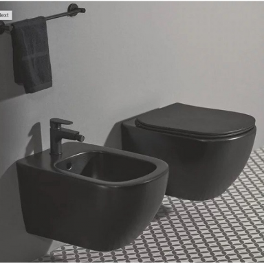 Juoda matinė Ideal Standard Tesi pakabinama bidė T3552V3 Juoda matinė Ideal Standard Tesi pakabinama bidė T3552V3