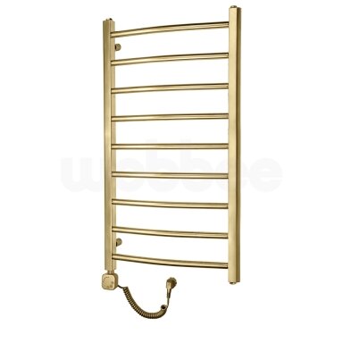Braižyto aukso spalvos elektrinis rankšluosčių džiovintuvas WOBBEE BRYMBO GOLD PVD 50x90 cm su laidu Braižyto aukso spalvos elektrinis rankšluosčių džiovintuvas WOBBEE BRYMBO GOLD PVD 50x90 cm su laidu