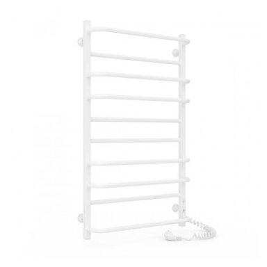 Baltos matinės spalvos elektrinis rankšluosčių džiovintuvas Laris Comfort 525x900 mm