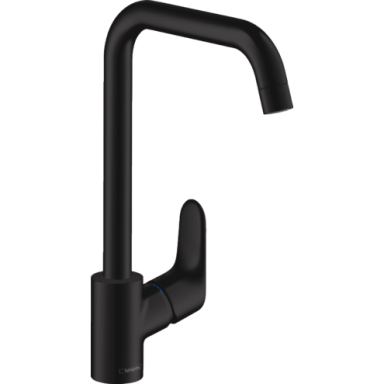 Juodos spalvos virtuvinis maišytuvas Hansgrohe Focus M41