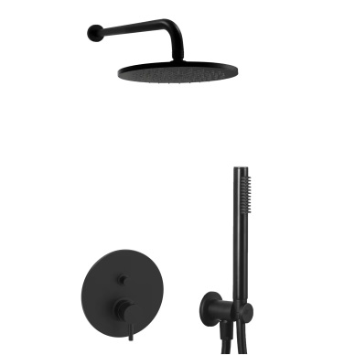 Juoda potinkinė dušo sistema Paffoni Light Juoda potinkinė dušo sistema Paffoni Light