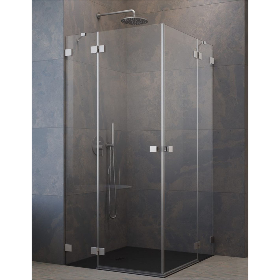 Kampinė dušo kabina Radaway Essenza Pro Brushed Nickel KDD, skaidrus stiklas Kampinė dušo kabina Radaway Essenza Pro Brushed Nickel KDD, skaidrus stiklas
