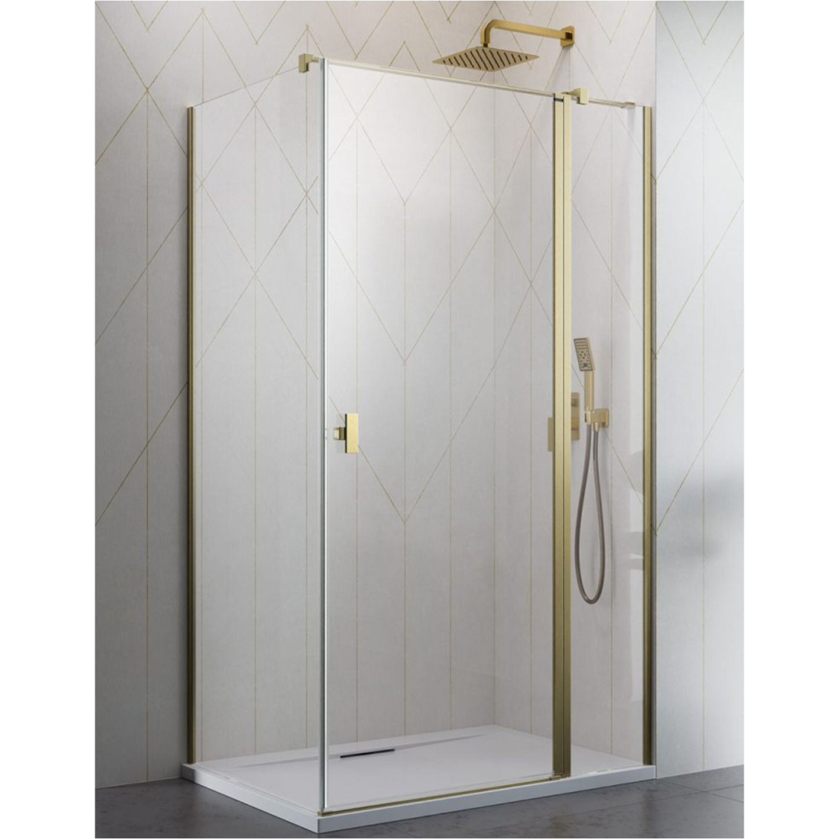 Kampinė dušo kabina Radaway Nes Brushed Gold KDJ II Kampinė dušo kabina Radaway Nes Brushed Gold KDJ II
