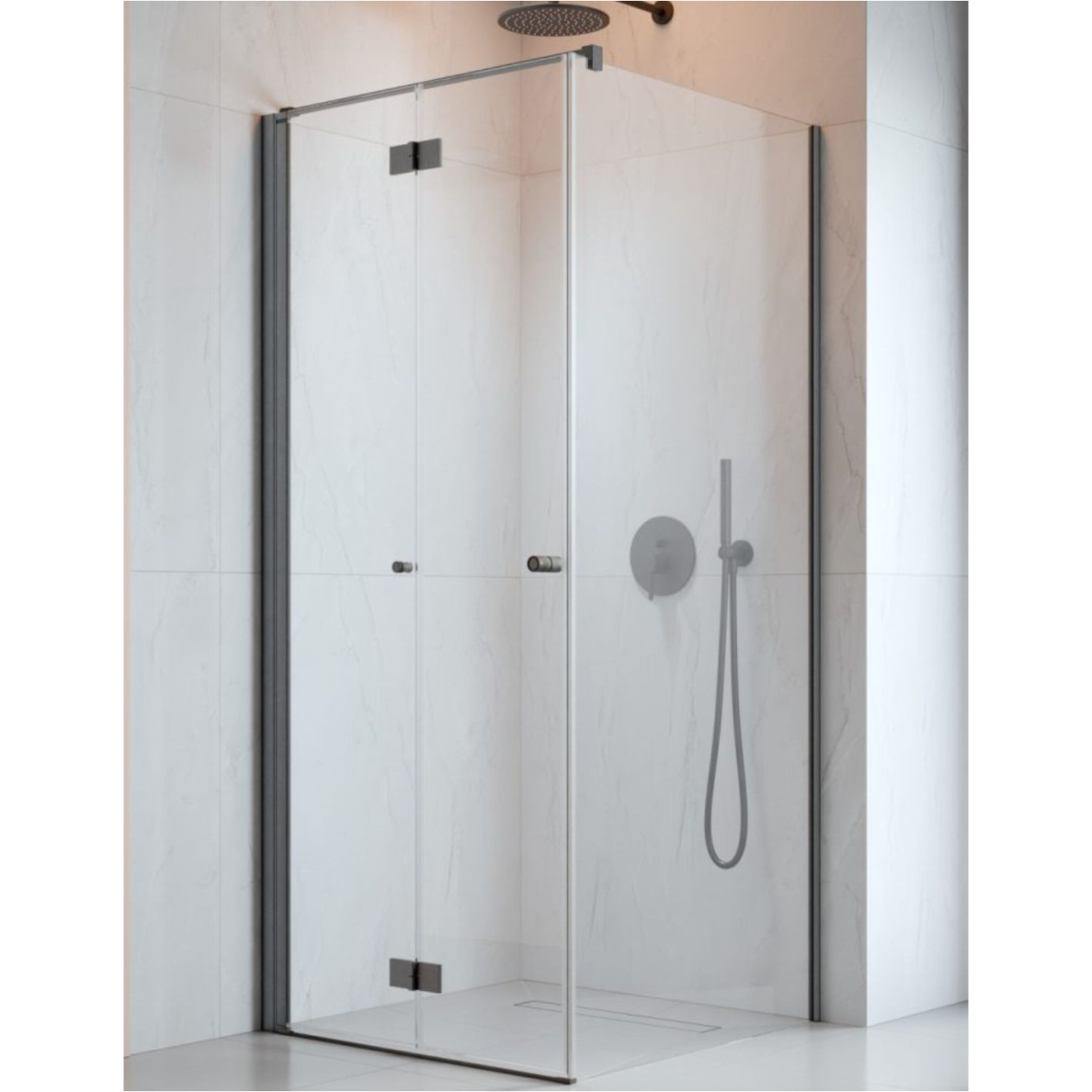 Kampinė dušo kabina Radaway Nes Brushed GunMetal KDJ B Kampinė dušo kabina Radaway Nes Brushed GunMetal KDJ B