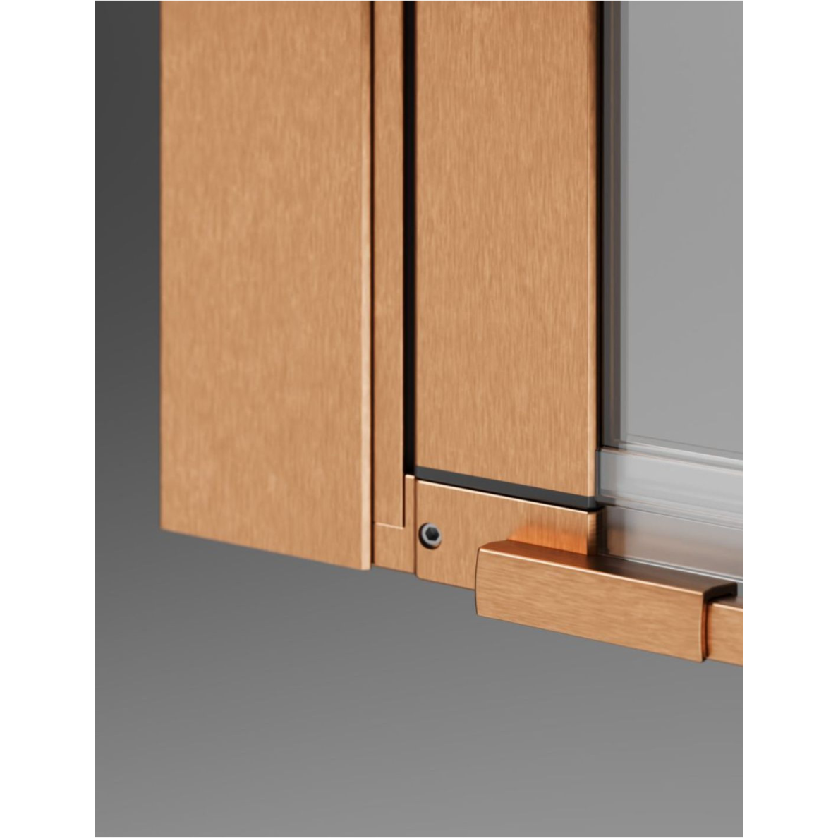Kampinė dušo kabina Radaway Nes KDD B / KDD II Brushed Copper 4