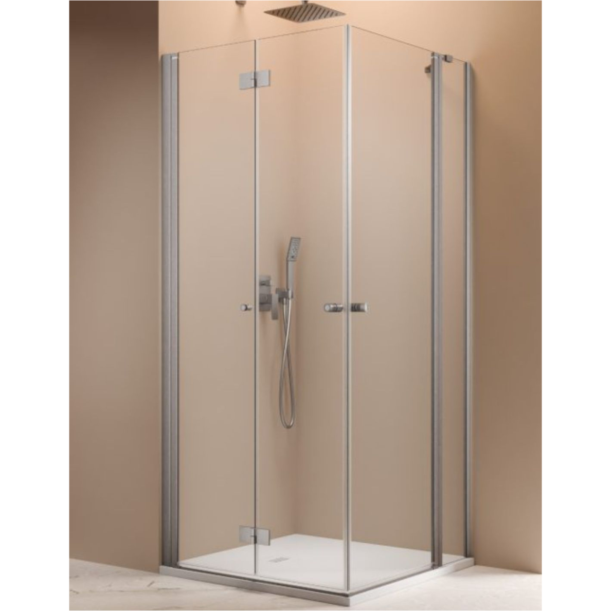 Kampinė dušo kabina Radaway Nes KDD B / KDD II Brushed Nickel
