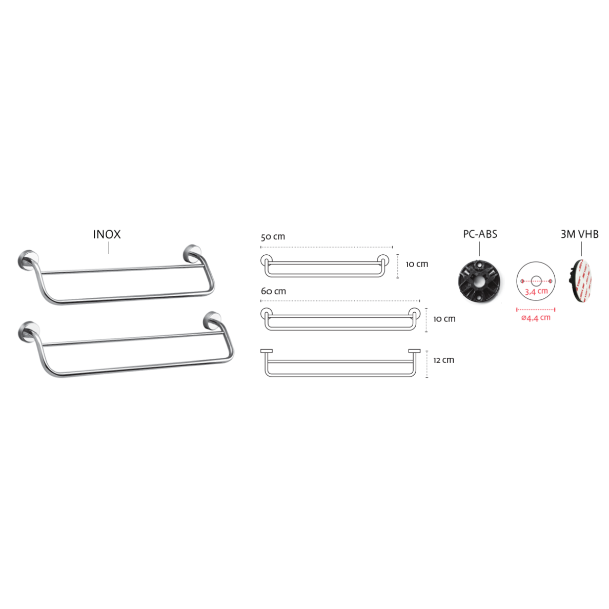 Kapitan Moderno Brushed dviguba rankšluosčių kabykla 60cm 1 Kapitan Moderno Brushed dviguba rankšluosčių kabykla 60cm 1