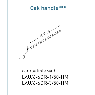 Kame Lumi Ąžuolo masyvo rankena, 57 cm 1 Kame Lumi Ąžuolo masyvo rankena, 57 cm 1