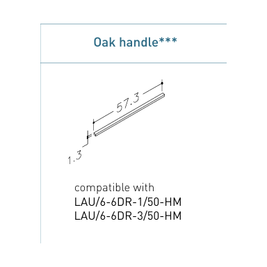 Kame Lumi Ąžuolo masyvo rankena, 57 cm Kame Lumi Ąžuolo masyvo rankena, 57 cm