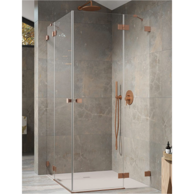 Kampinė dušo kabina Radaway Essenza Pro Brushed Copper KDD, skaidrus stiklas Kampinė dušo kabina Radaway Essenza Pro Brushed Copper KDD, skaidrus stiklas