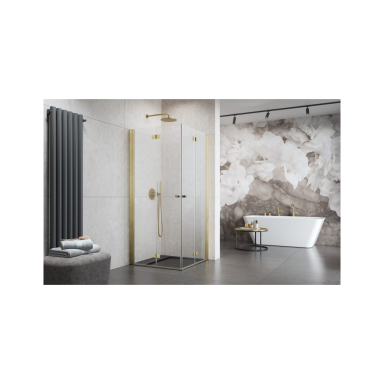 Kampinė dušo kabina Radaway Nes Brushed Gold KDD B, skaidrus stiklas Kampinė dušo kabina Radaway Nes Brushed Gold KDD B, skaidrus stiklas