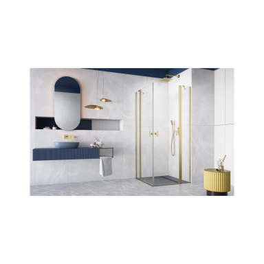 Kampinė dušo kabina Radaway Nes Brushed Gold KDD II, skaidrus stiklas Kampinė dušo kabina Radaway Nes Brushed Gold KDD II, skaidrus stiklas