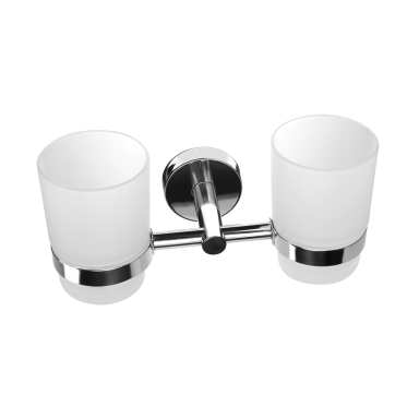 Kapitan Uno Polished Mirror dvigubas laikiklis stiklinėms