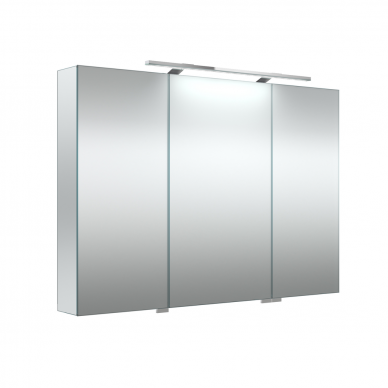 Kamė Grand veidrodinė spintelė su dvigubo veidrodžio durelėmis su LED apšvietimu (dydžių pasirinkimas) 4