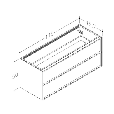 Kame Home praustuvo spintelė, 119cm, spalvų pasirinkimas 3 Kame Home praustuvo spintelė, 119cm, spalvų pasirinkimas 3