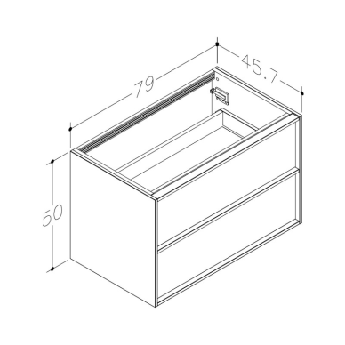 Kame Home praustuvo spintelė, 79cm, spalvų pasirinkimas 2