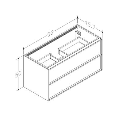 Kame Home praustuvo spintelė, 99cm, spalvų pasirinkimas 4 Kame Home praustuvo spintelė, 99cm, spalvų pasirinkimas 4