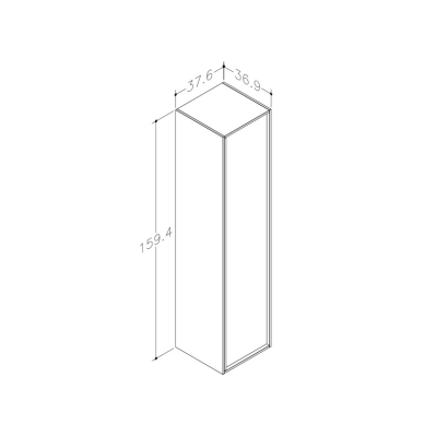 Kame HOME ūkinė spintelė 159.4x37.6cm, spalvų pasirinkimas 4