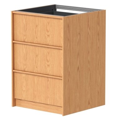 Kame Lumi spintelė, Bookmatch oak, 60cm, su stalčiais, pasirenkama komplektacija Kame Lumi spintelė, Bookmatch oak, 60cm, su stalčiais, pasirenkama komplektacija