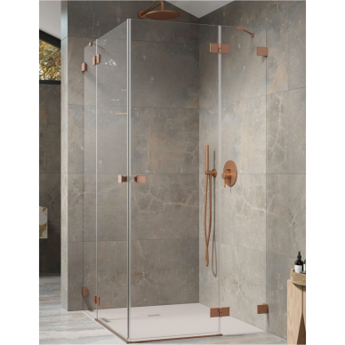 Kampinė dušo kabina Radaway Essenza Pro Brushed Copper KDD, skaidrus stiklas Kampinė dušo kabina Radaway Essenza Pro Brushed Copper KDD, skaidrus stiklas
