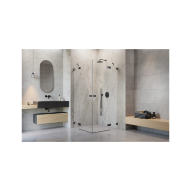 Kampinė dušo kabina Radaway Essenza Pro Brushed GunMetal KDD, skaidrus stiklas 1