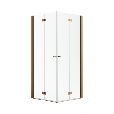 Kampinė dušo kabina Radaway Nes Brushed Copper KDD B, skaidrus stiklas 1