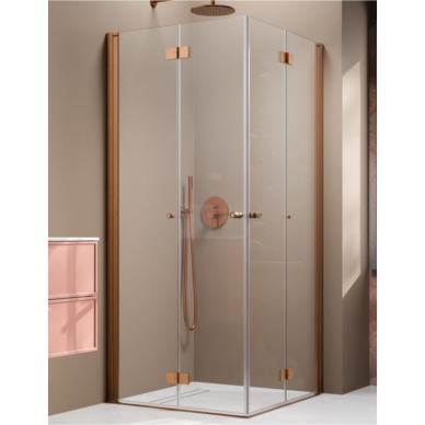 Kampinė dušo kabina Radaway Nes Brushed Copper KDD B, skaidrus stiklas Kampinė dušo kabina Radaway Nes Brushed Copper KDD B, skaidrus stiklas