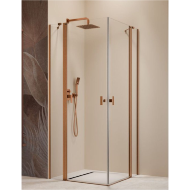 Kampinė dušo kabina Radaway Nes Brushed Copper KDD II, skaidrus stiklas Kampinė dušo kabina Radaway Nes Brushed Copper KDD II, skaidrus stiklas