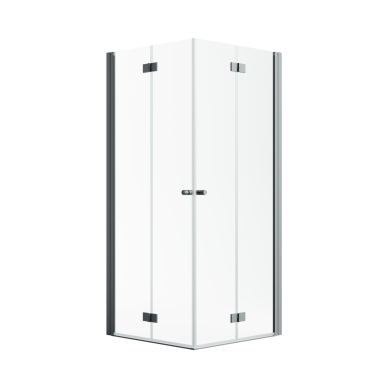 Kampinė dušo kabina Radaway Nes Brushed GunMetal KDD B, skaidrus stiklas 1