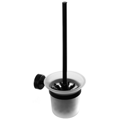 Kapitan Moderno Black Matt wc šepečio laikiklis, pakabinimas, su stiklu Kapitan Moderno Black Matt wc šepečio laikiklis, pakabinimas, su stiklu
