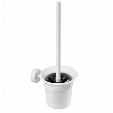 Kapitan Moderno White Matt wc šepečio laikiklis, pakabinimas, su stiklu Kapitan Moderno White Matt wc šepečio laikiklis, pakabinimas, su stiklu