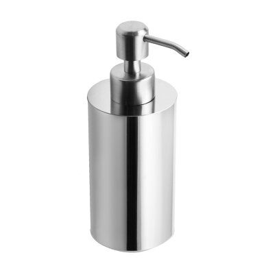 Kapitan Polished Mirror pastatomas muilo dozatorius (250 ml), su metaliniu dozavimo mechanizmu