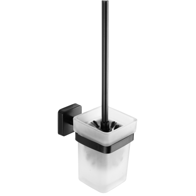 Kapitan Quattro Black Matt wc šepečio laikiklis, su stiklu Kapitan Quattro Black Matt wc šepečio laikiklis, su stiklu