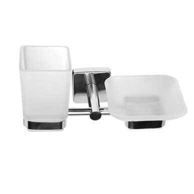 Kapitan Quattro polished mirror muilinė ir stiklinės laikiklis Kapitan Quattro polished mirror muilinė ir stiklinės laikiklis