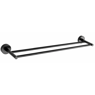 Kapitan Uno Black Matt dviguba rankšluosčių kabykla 60cm Kapitan Uno Black Matt dviguba rankšluosčių kabykla 60cm