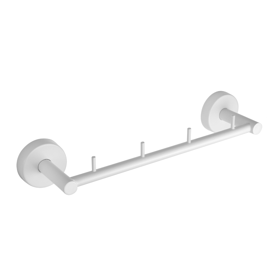 Kapitan Uno White Matt laikiklis su 4 kabliukais Kapitan Uno White Matt laikiklis su 4 kabliukais