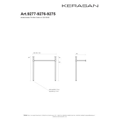 Kerasan New York praustuvas su pastatoma konstrukcija 120cm Kerasan New York praustuvas su pastatoma konstrukcija 120cm
