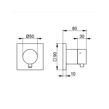 Keuco IXMO trijų krypčių diverteris su stop funkcija, pasirinkite spalvą