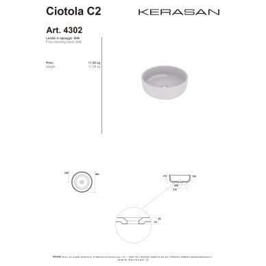 Kerasan Ciotola keraminis praustuvas 3 Kerasan Ciotola keraminis praustuvas 3