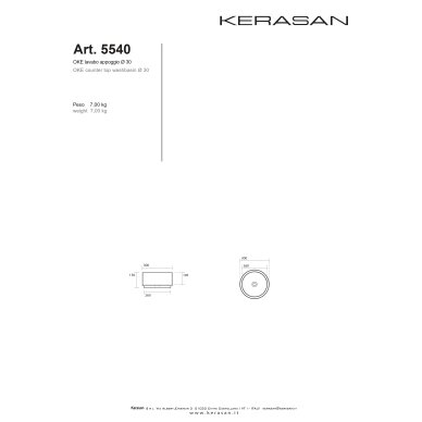 Kerasan Oke praustuvas 30x15 cm 2