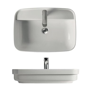 Įleidžiamas arba pastatomas Kerasan Tribeca 60 cm praustuvas 4 Įleidžiamas arba pastatomas Kerasan Tribeca 60 cm praustuvas 4