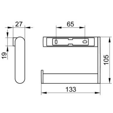KEUCO 3in1 WC aksesuarų rinkinys (šepetys, kabliukas,WC popieriaus laikiklis) 2