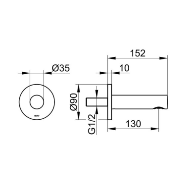 Keuco Edition 400 vonios snapas potinkinei sistemai, 152mm (pasirinkite spalvą) 2 Keuco Edition 400 vonios snapas potinkinei sistemai, 152mm (pasirinkite spalvą) 2