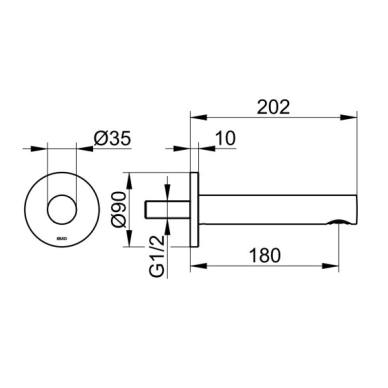 Keuco Edition 400 vonios snapas potinkinei sistemai, 202mm (pasirinkite spalvą) 2 Keuco Edition 400 vonios snapas potinkinei sistemai, 202mm (pasirinkite spalvą) 2