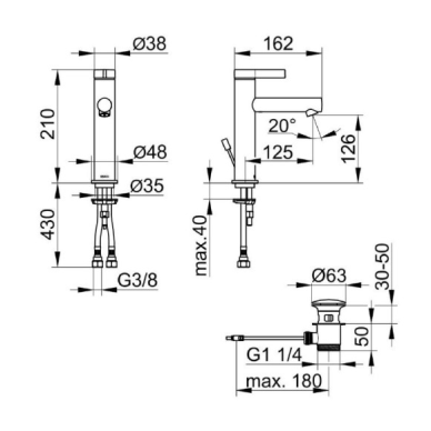 Keuco IXMO Pure 130 praustuvo maišytuvas, su dugno vožtuvu, pasirinkite spalvą 11 Keuco IXMO Pure 130 praustuvo maišytuvas, su dugno vožtuvu, pasirinkite spalvą 11